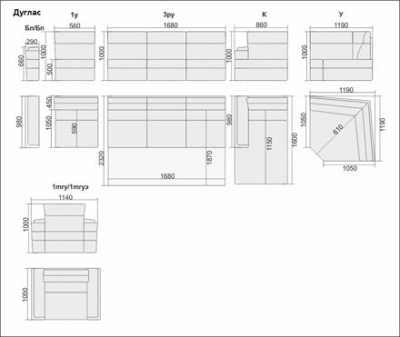 Угловые диваны «Дуглас»